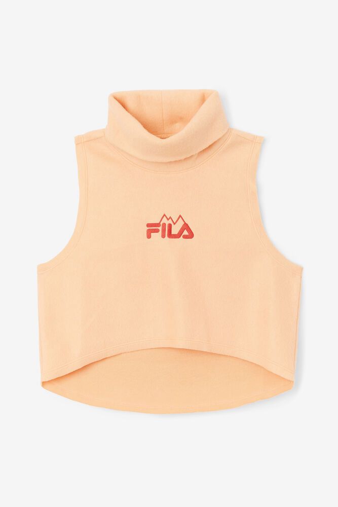 Fila Tank Top Eliana Cropped Neck Warmer Womens Orange - India URD-627315